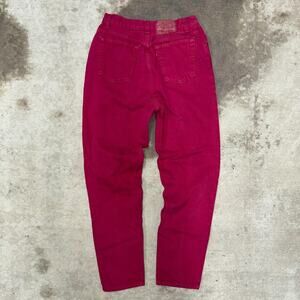Vintage y2k levis strauss denim over dyed red 90s jeans